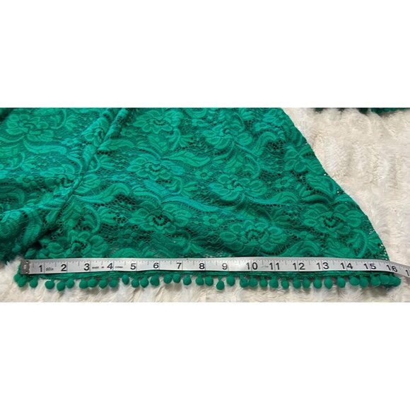 GB Brand Green Lace Romper Shorts High-Rise Polyester Blend Junior's Size L-READ - Picture 11 of 16